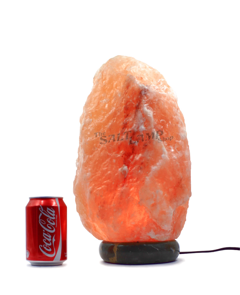 10-15kg Himalayan Salt Lamp (Black and Gold Marble Base)