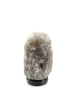 3-5kg Rare Grey Himalayan Salt Lamp (Black Zebra Marble Base)