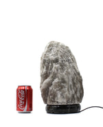 7-10kg Rare Grey Himalayan Salt Lamp (Black Zebra Marble Base)