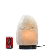 7-10kg Rare White Himalayan Salt Lamp (Black Zebra Marble Base)