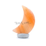 Crescent Moon Salt Lamp (Sky Blue Marble Base)