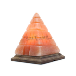 Special Crafted Giza Pyramid Salt Lamp (Timber Base)