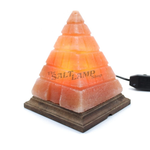 Special Crafted Giza Pyramid Salt Lamp (Timber Base)