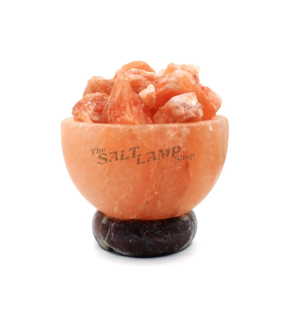 Himalayan Salt Fire Bowl (Red Zebra Marble Base)