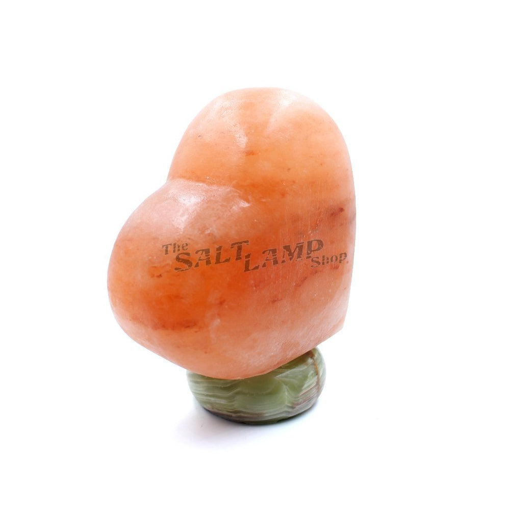 Heart Salt Lamp (Off-white Marble Base)