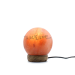 Small Sphere Salt Lamp (Timber Base)