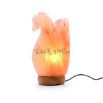 Swan Salt Lamp (Timber Base)