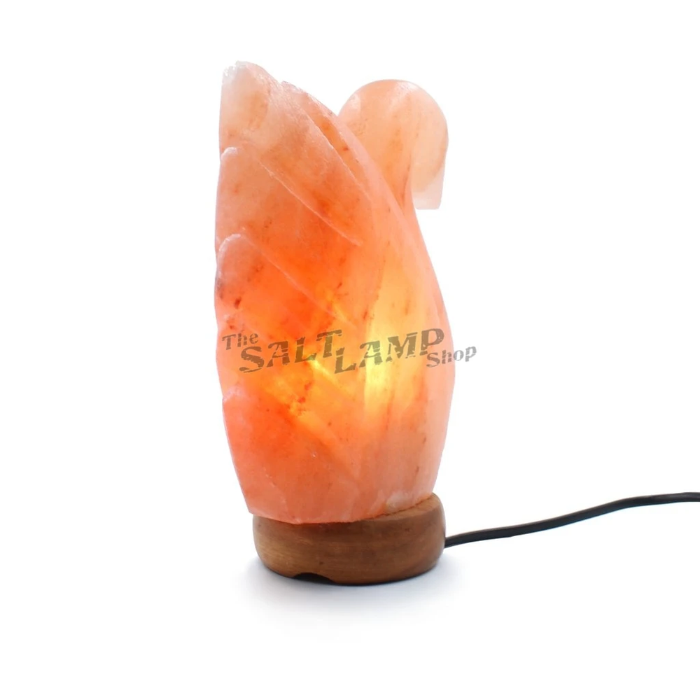 Swan Salt Lamp (Timber Base)