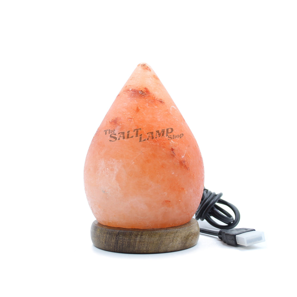 Tear USB Salt Lamp (Timber Base)