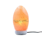 Egg Salt Lamp (Cloudy White Marble Base)