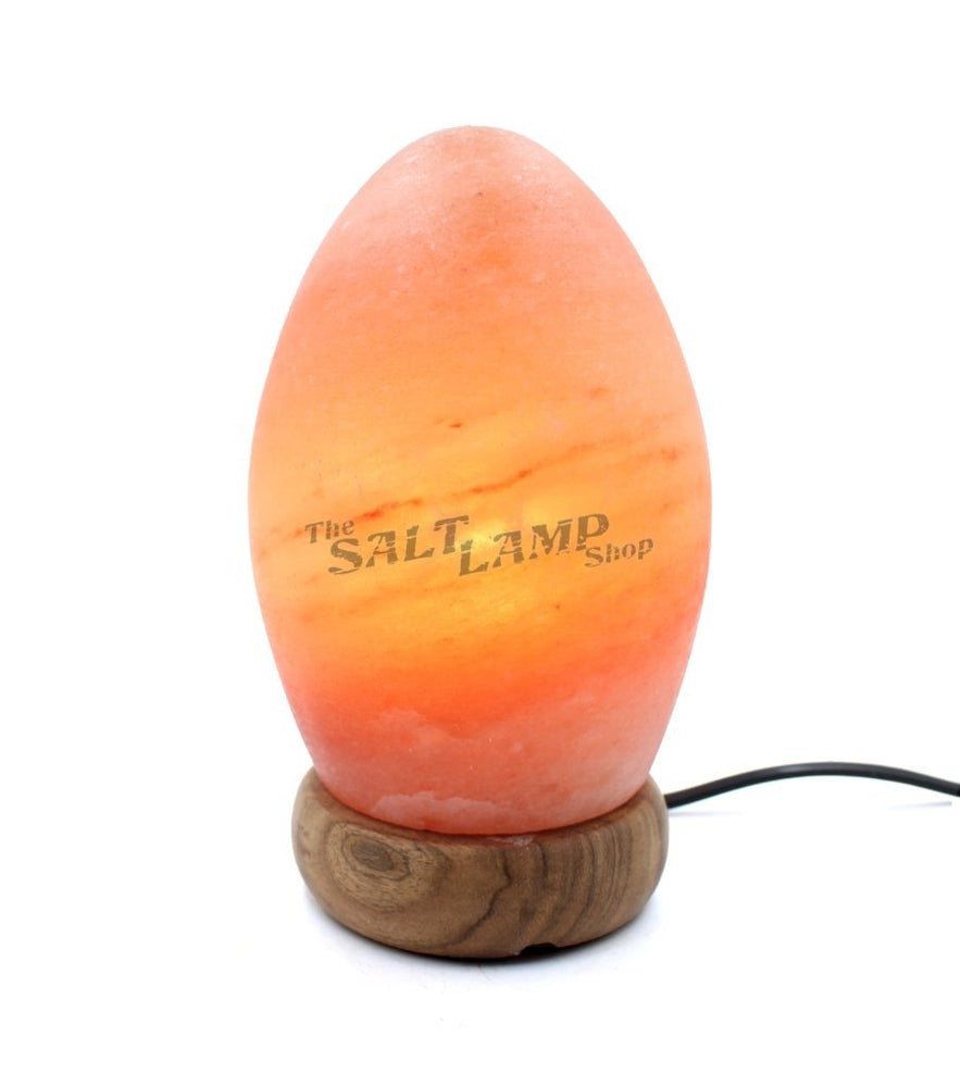 Egg Salt Lamp (Timber Base)