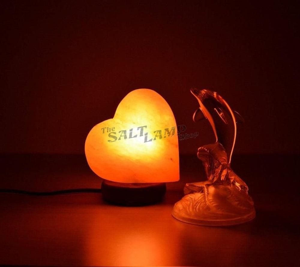 Heart Salt Lamp (Timber Base)