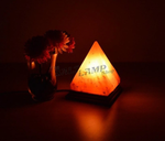 Pyramid Salt Lamp (Timber Base)